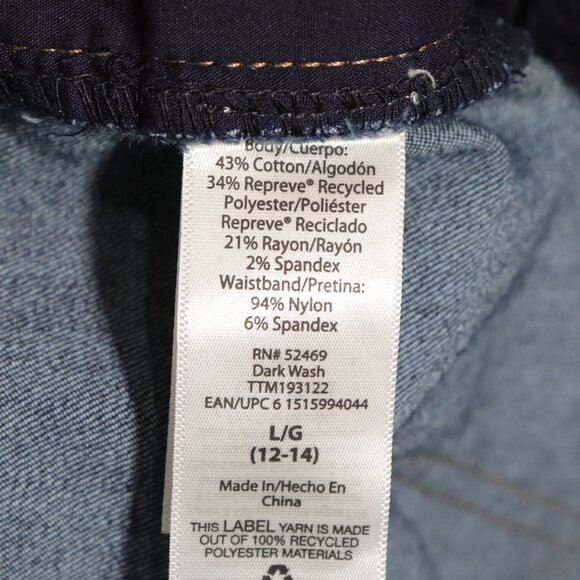 NWOT Time and Tru Maternity Jeans Medium Wash Skinny 5 Pocket Size L - Picture 4 of 13